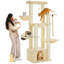 Grand arbre à chat de 66,5 pouces, avec 13 poteaux à griffer épais, condo pour chat à plusieurs niveaux, grand perchoir et hamacs pour grands chats d'intérieur-117069155