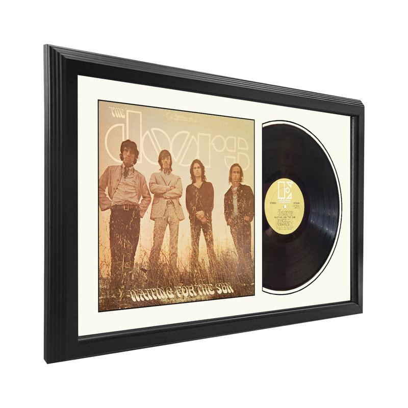  The Doors «Waiting for the Sun», disque encadré avec passe-partout blanc, Blanc