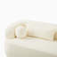 Canapé nuage en chenille désossé courbé sans assemblage avec mousse haute densité et coussins décoratifs, canapé rembourré à trois places de luxe pour appartement et salon-129493512