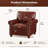 Lounge Armchair – PU Leather Accent Chair With Nailhead Trim & Solid Wood Legs (Burgundy)-346224218