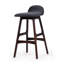 2 revêtement de style Mid-Century moderne, gris anthracite, aspect noyer, structure en bois d'hévéa (2) et noyer