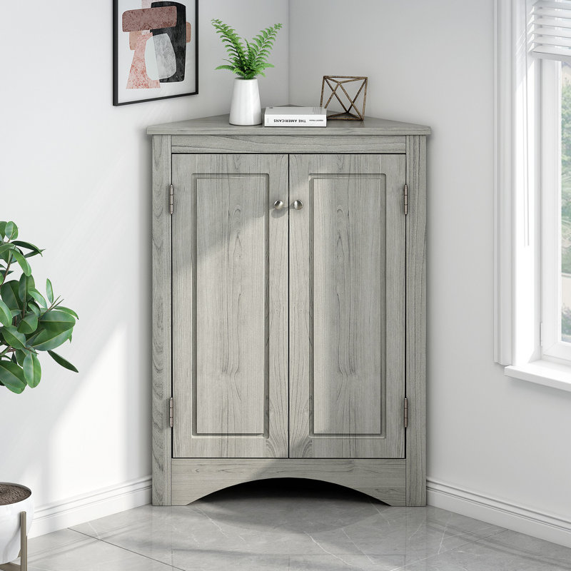 Armoire de rangement triangulaire pour salle de bain avec tablettes réglables, armoire de plancher autoportante pour la cuisine à domicile