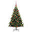Artificial Hinged Christmas Tree 150 LEDs Green-655661764-655661765