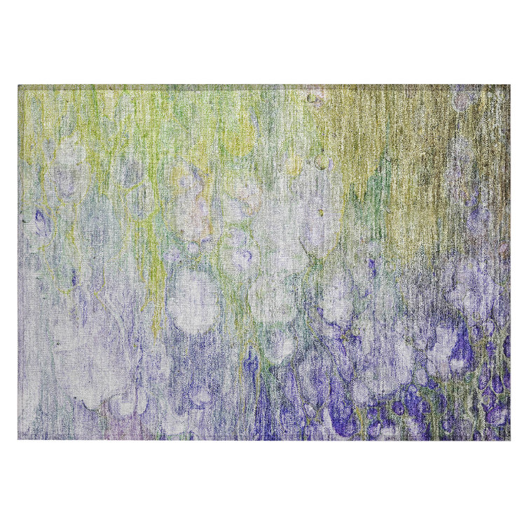 Jagdesh Washable Abstract Indoor / Outdoor Rug
