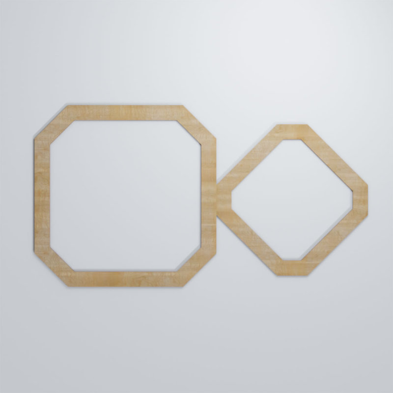 Panneaux muraux en bois Lockhart, Bouleau, H 7,375 po x l 12,625 po x P 0,375 po