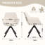Set of 4 Upholstered Dining Chairs, Soft Fabric Seat with Sturdy Metal Legs, Modern Kitchen & Living-1840795261