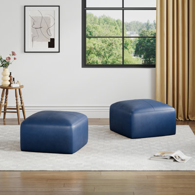 Repose-pieds en cuir italien Hustle Square