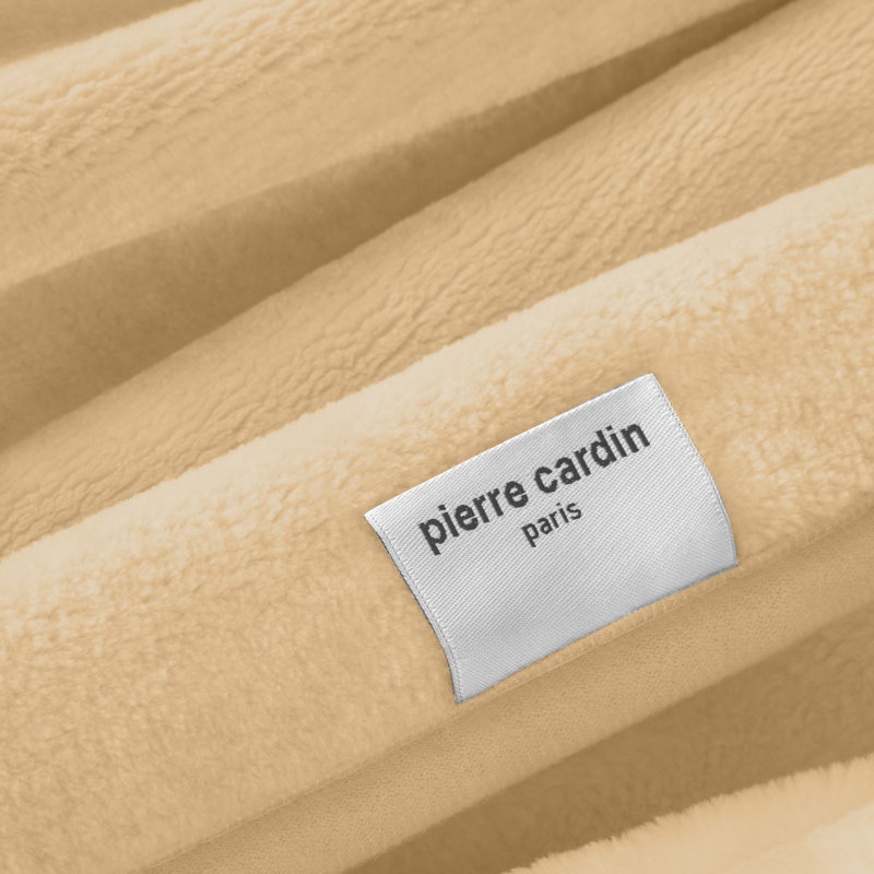 Pierre Cardin Polyester No Pattern Bedspread, W220 x L240cm, Dark Cream