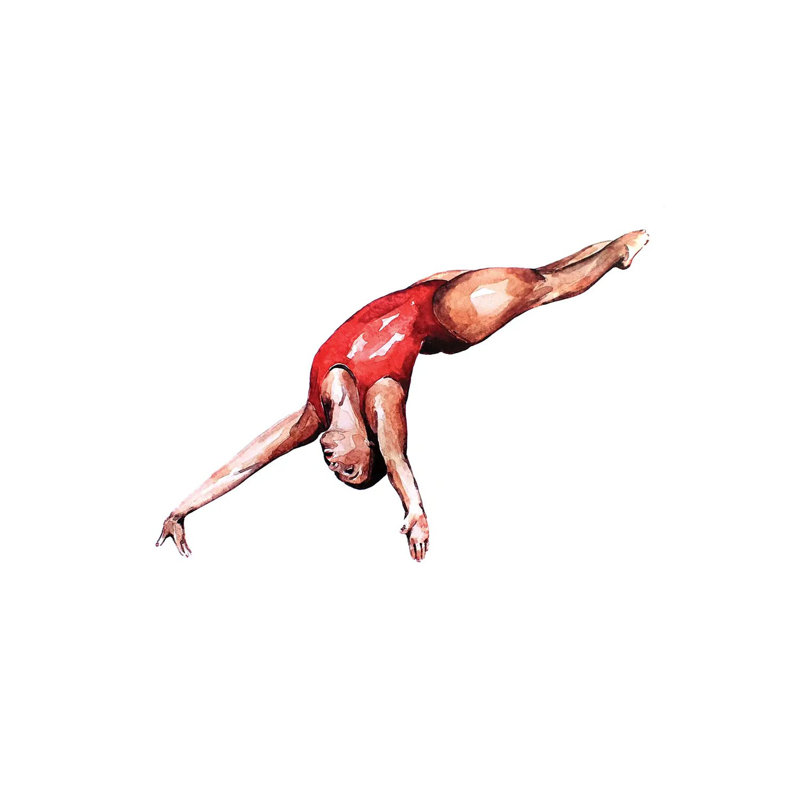 Entry Point - The Swimmer by EdsWatercolours - Wrapped Canvas Gallery-Wrapped Canvas Giclée, 18" H x 12" W, Wrapped Canvas