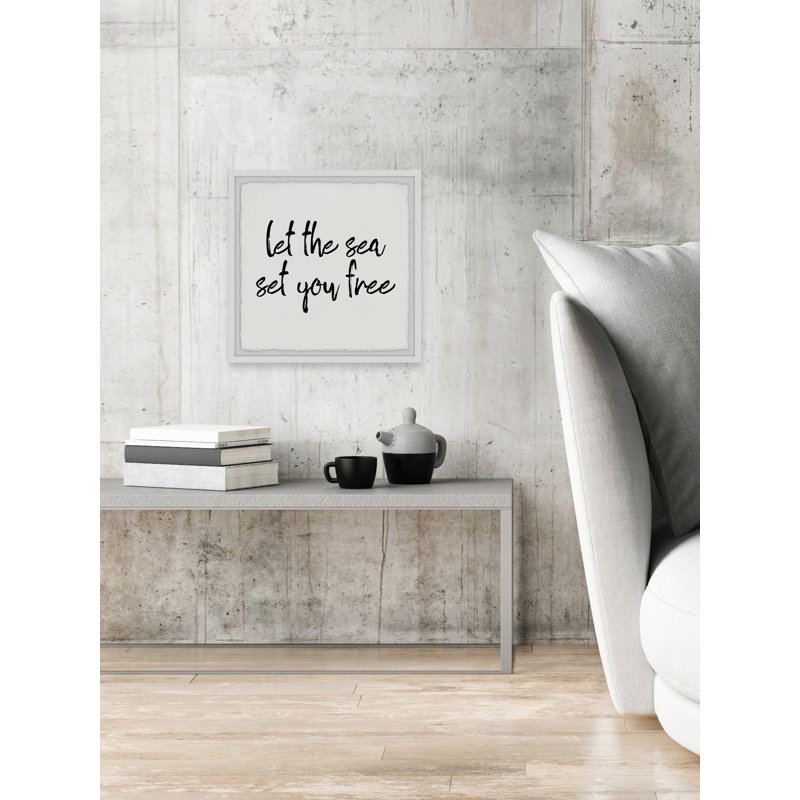 « Let the Sea set you free III », reproduction d’art textuel sur papier, H 32 po x l 32 po x P 1,5 po