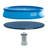 Plastic Round Inflatable Pool 33'' H x 180'' W x 180'' L , with Pump Included