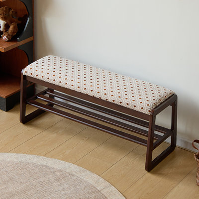 Banc de rangement rembourré pour chaussures