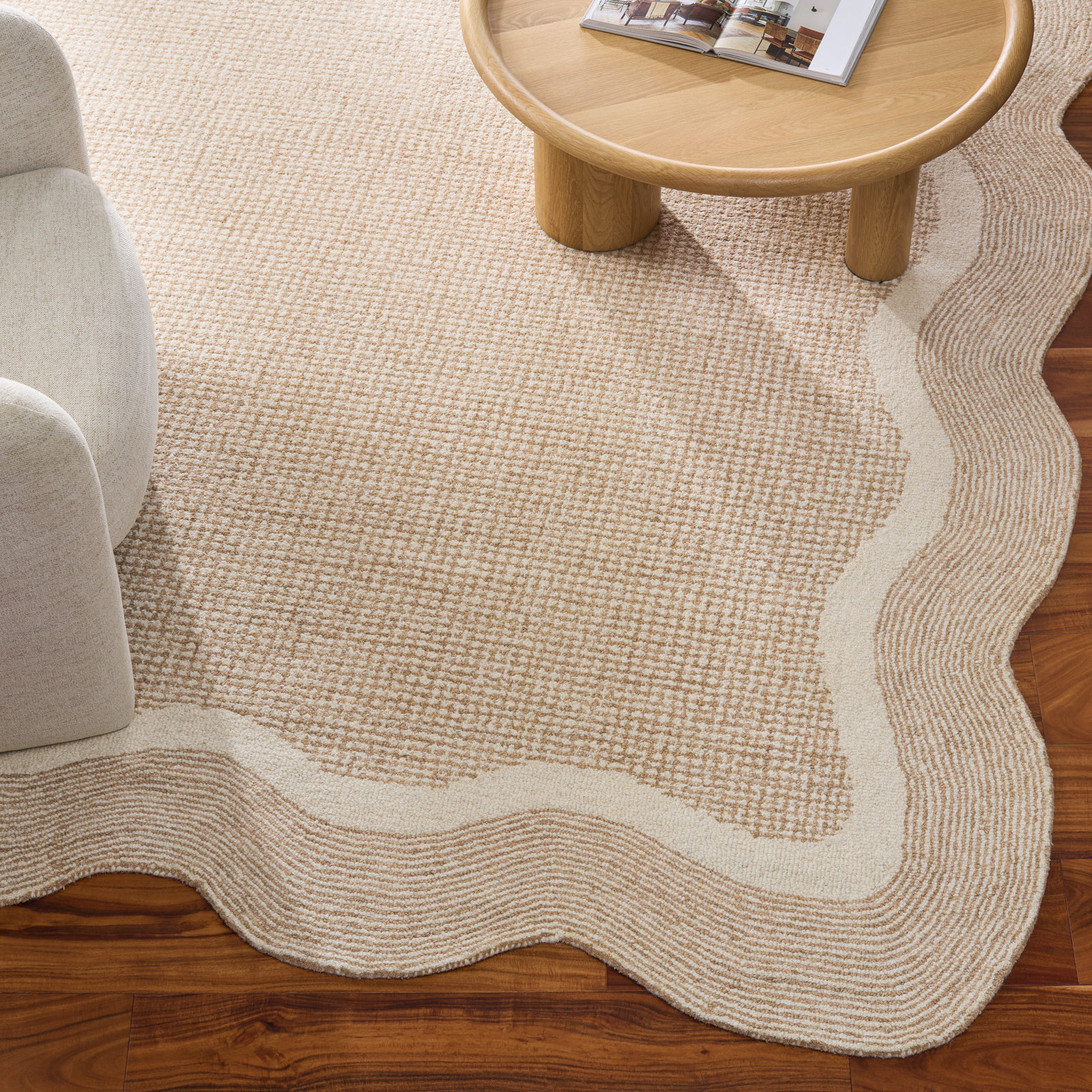 Hand-Tufted Geometric Wool Rug, Rectangle 8' x 10'