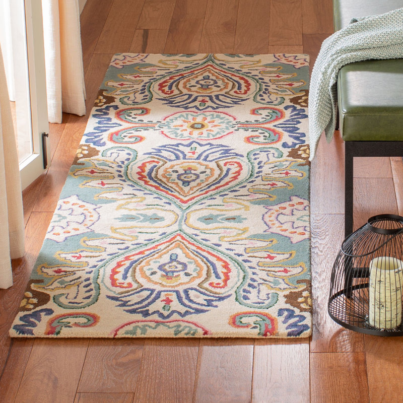 Tapis en laine Rudra, Tapis de couloir 2 pi 3 po x 11 pi