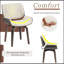 Ensemble de 2 chaises de salle à manger de style Mid-Century modernes, pivotantes à 360 °, revêtement en similicuir, conception ergonomique pour la cuisine et la salle à manger-1071701285