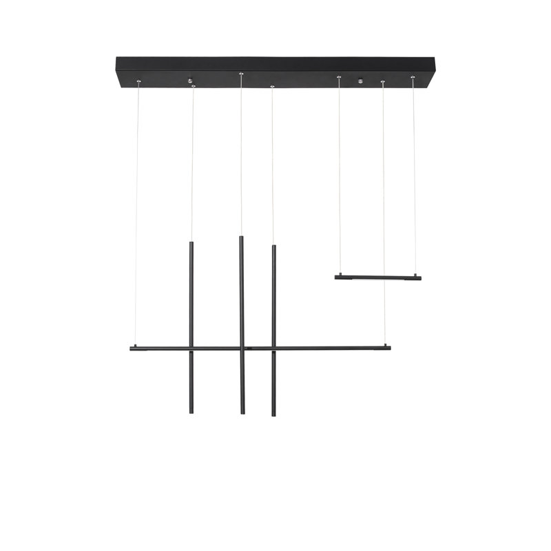 5 - Light Black LED Geometric Pendant