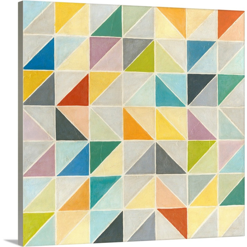 «Triangle Madness» par The Novogratz - peinture sur toile, H 30 po x l 30 po x P 1,25 po, Toile tendue