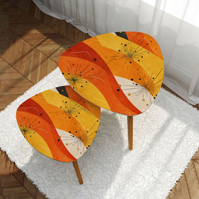 Ensemble de 2 tables basses gigognes Triangle