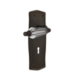 Prairie Plate with Decorative Keyhole and Privacy (Bed & Bath) with Parlour Lever