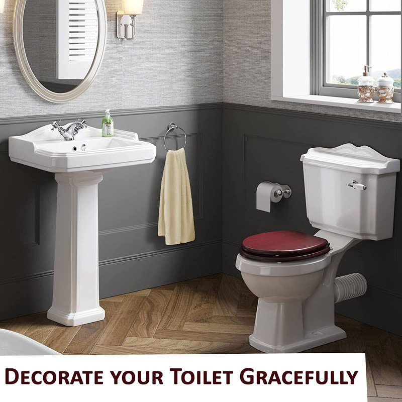 Carstens Elongated Standard Toilet Seat, Brown
