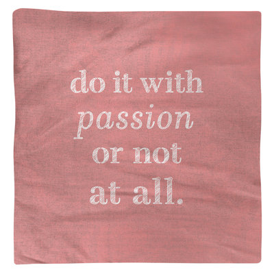 Serviette de citation inspirée de la passion