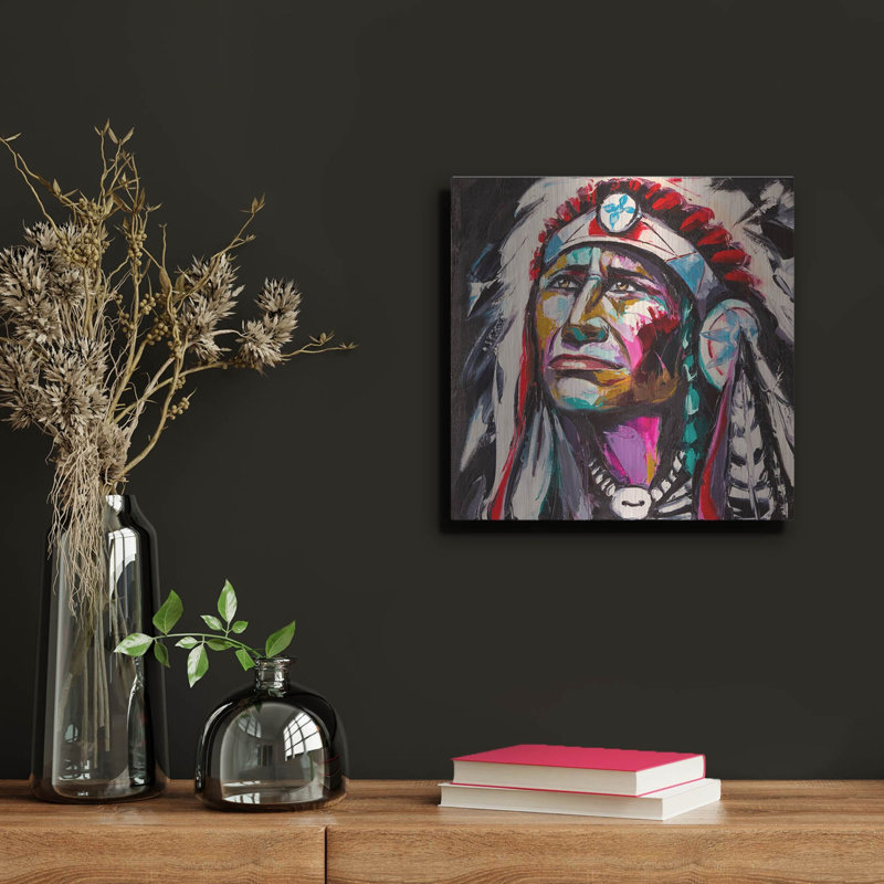 'Brave Hawk' Metal Wall Art, 12" H x 12" W