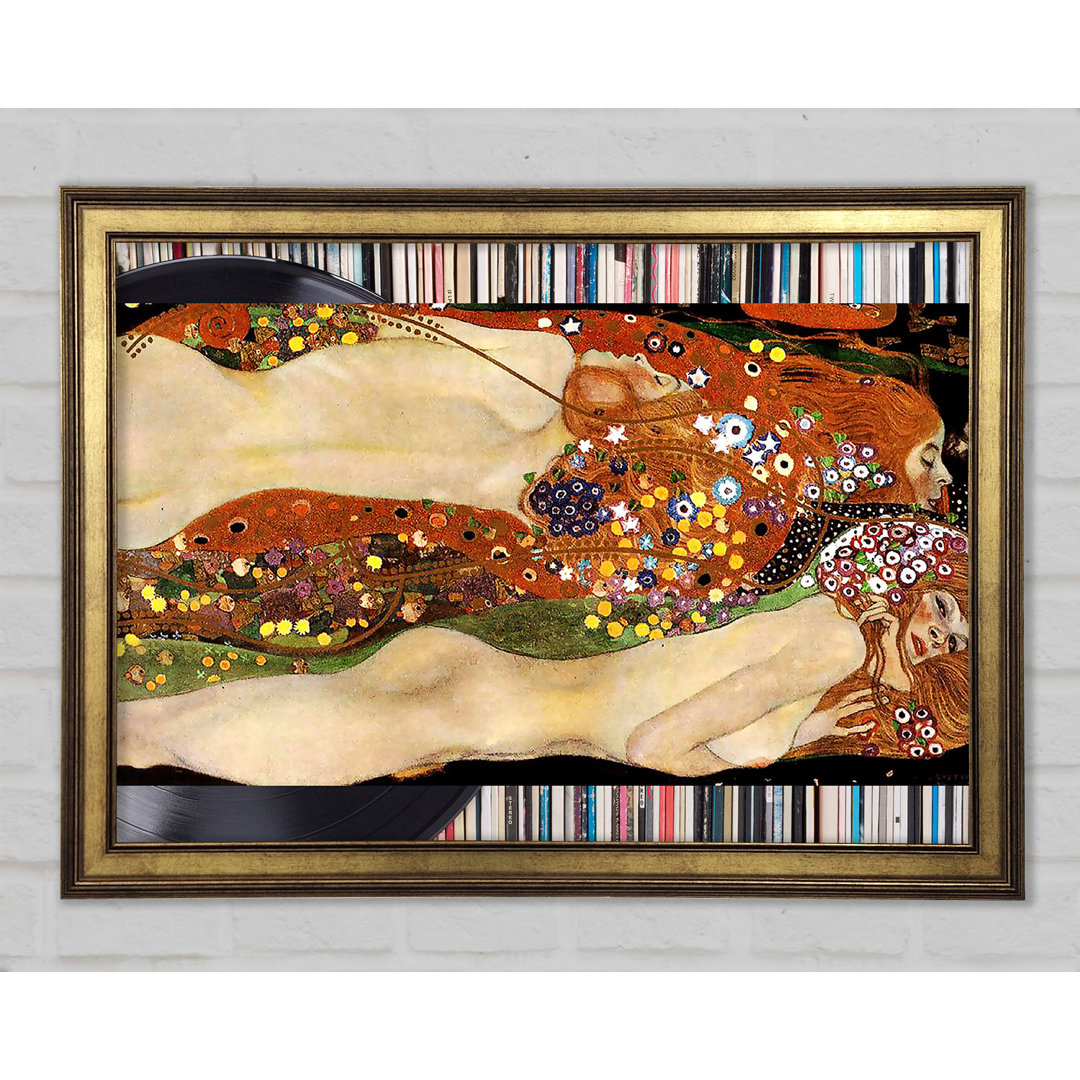 Wasserschlangen 2 von Klimt - Einzelne Bilderrahmen Kunstdrucke