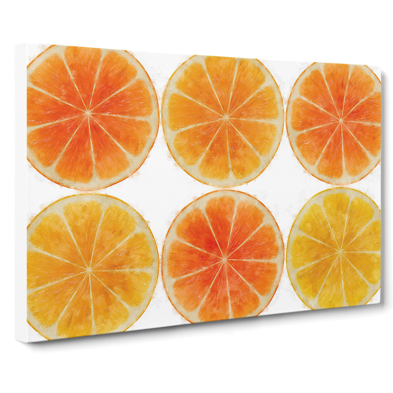 Orange Fruit Slices - Wrapped Canvas, 40cm H x 60cm W x 3cm D