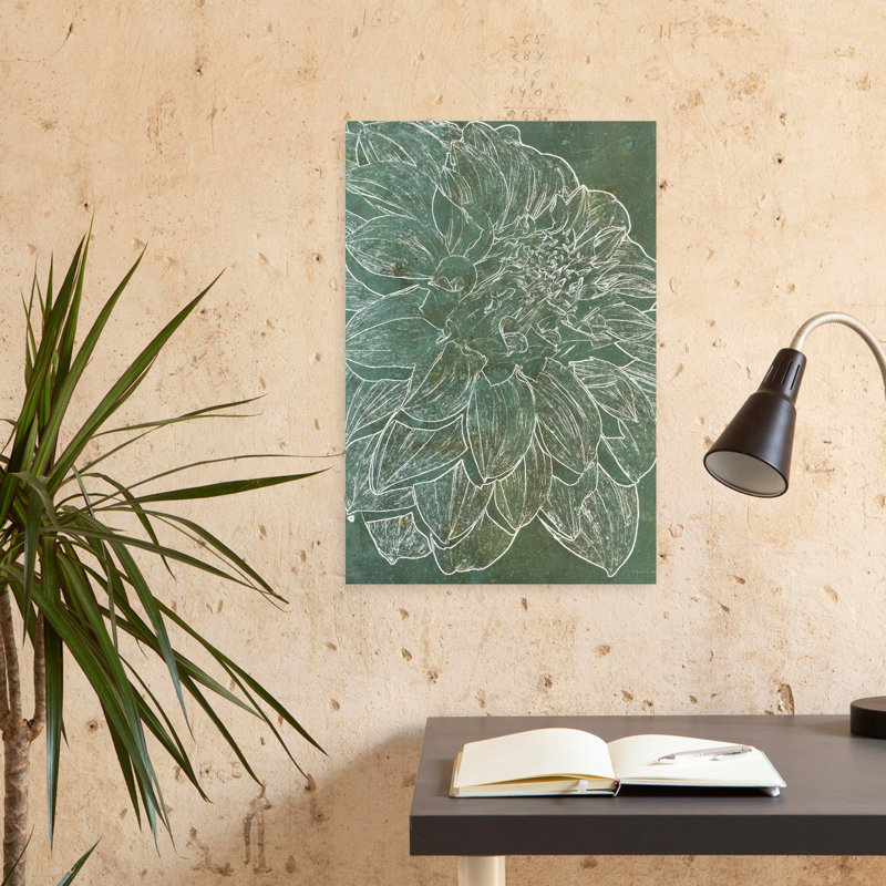 Art floral contemporain abstrait, 24" H x 16" W