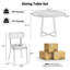 Ensemble de table de salle à manger 43,3 po et chaises en peluche-806086976-806086991-806086988