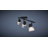 Hertford 23 In. Wide Matte Black Transitional Ceiling Track Lighting Fixture Kit With 3-Adjustable Light Heads, Clear Ribbed Glass Shade, Dimmable, Integrated LED, Semi Flush Mount Flexible Spotlight Bar