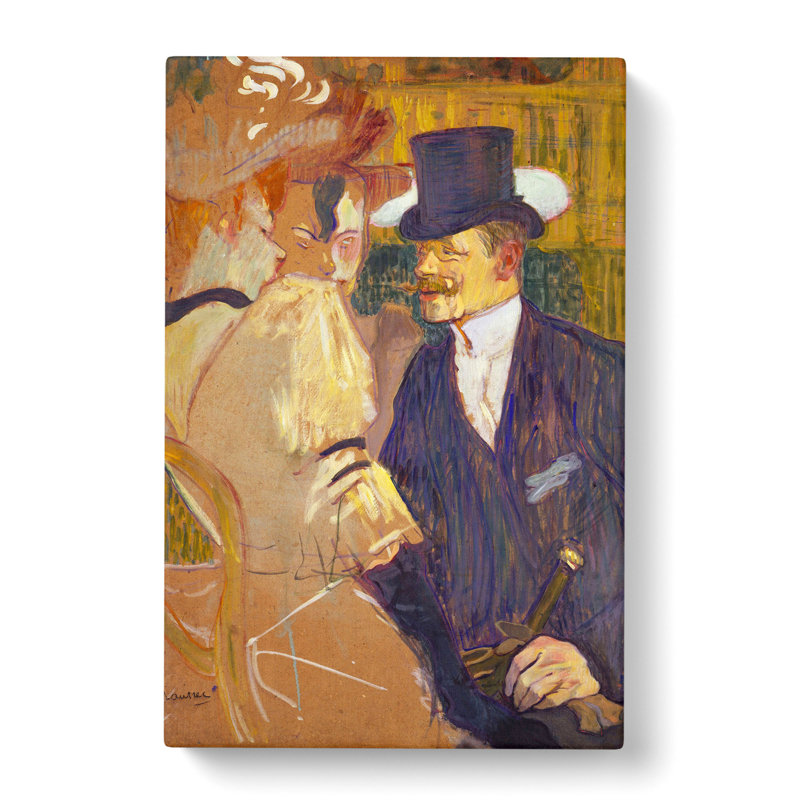 Englishman At The Cabaret Vol.1 by Henri De Toulouse-Lautrec - Wrapped Canvas Painting, 76cm H x 50cm W x 3cm D