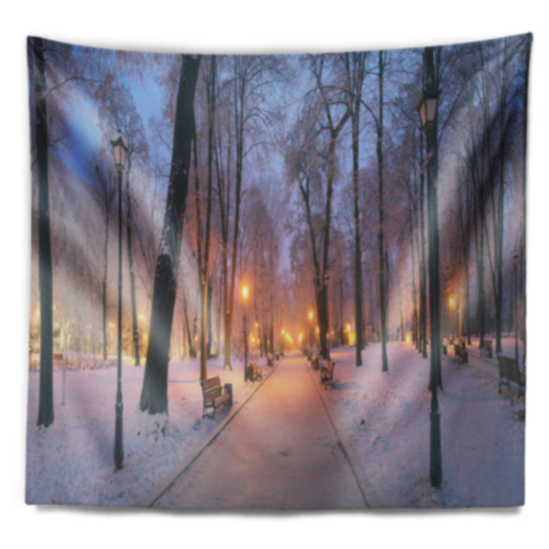 Tapisserie de jardin en hiver mariinsky Landscape, H 68 po x l 80 po