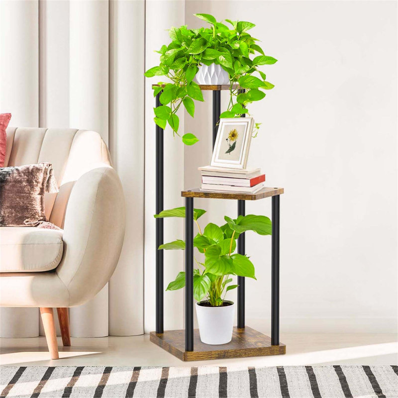 Plant Stand, Black/Brown