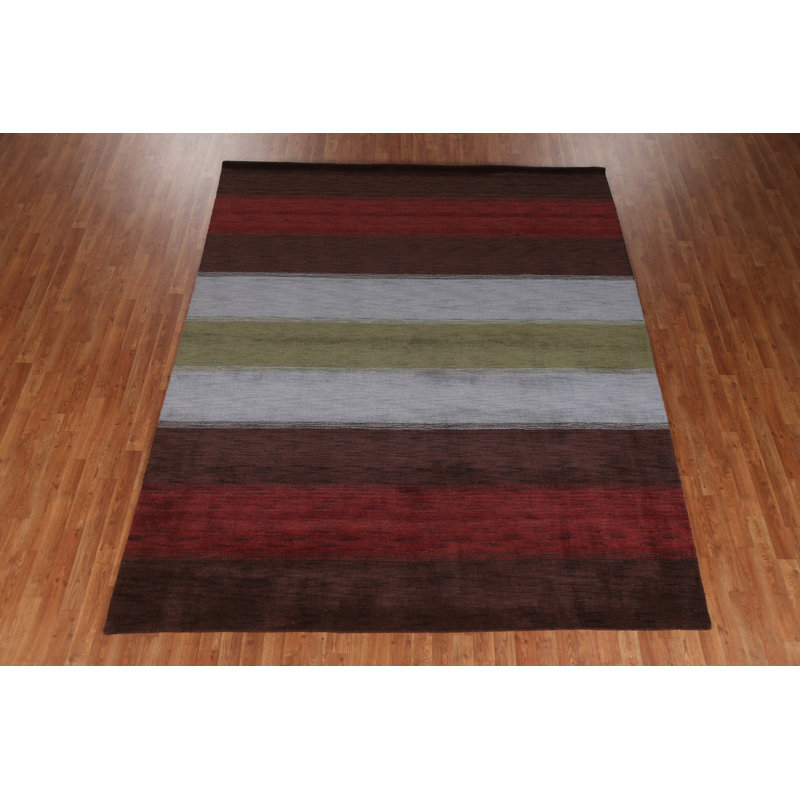 Striped Gabbeh Oriental Area Rug 8x10