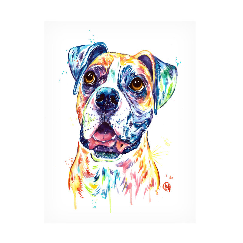 Art sur toile Lisa Whitehouse Boxer, H 24 po x l 18 po