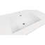 Lavabo de salle de bain encastré rectangulaire en acrylique blanc avec robinet et trop-plein