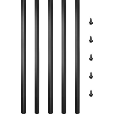 Deck Balusters, 101 Pack Metal Deck Spindles, 32/"X0.8/" Staircase Baluster With Screws, Aluminum Alloy Deck Railing For Wood And Composite Deck, Square Baluster For Outdoor Stair Deck Porch