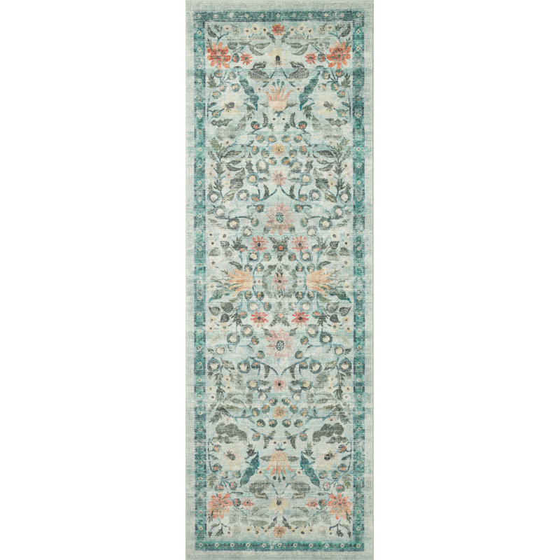 Rifle Paper Co. x Loloi Courtyard CloudPile, Tapis de couloir 2 pi x 5 pi