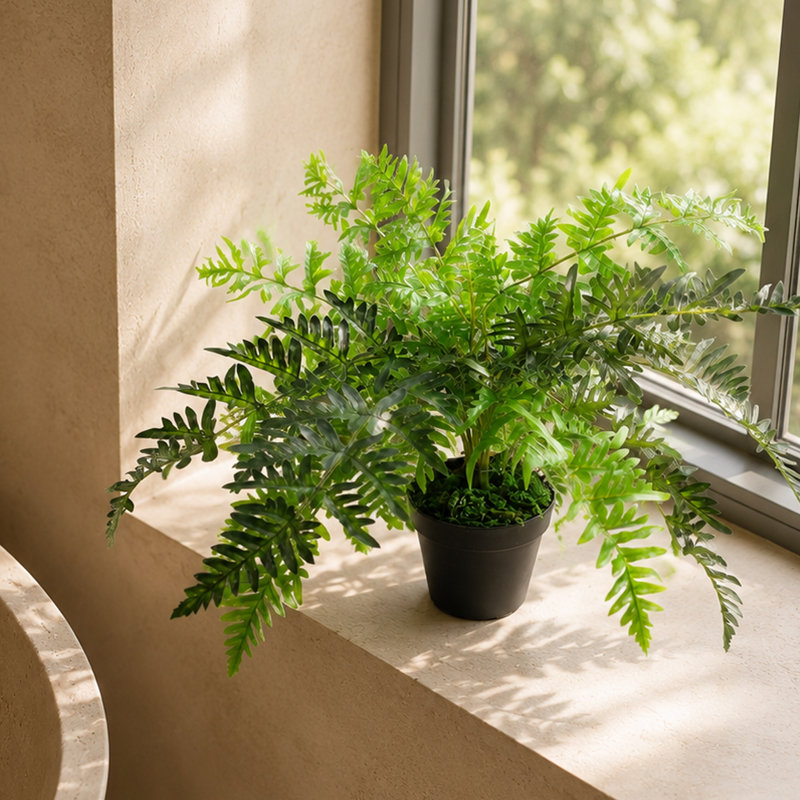 50cm Faux Fern Plant in Pot Liner