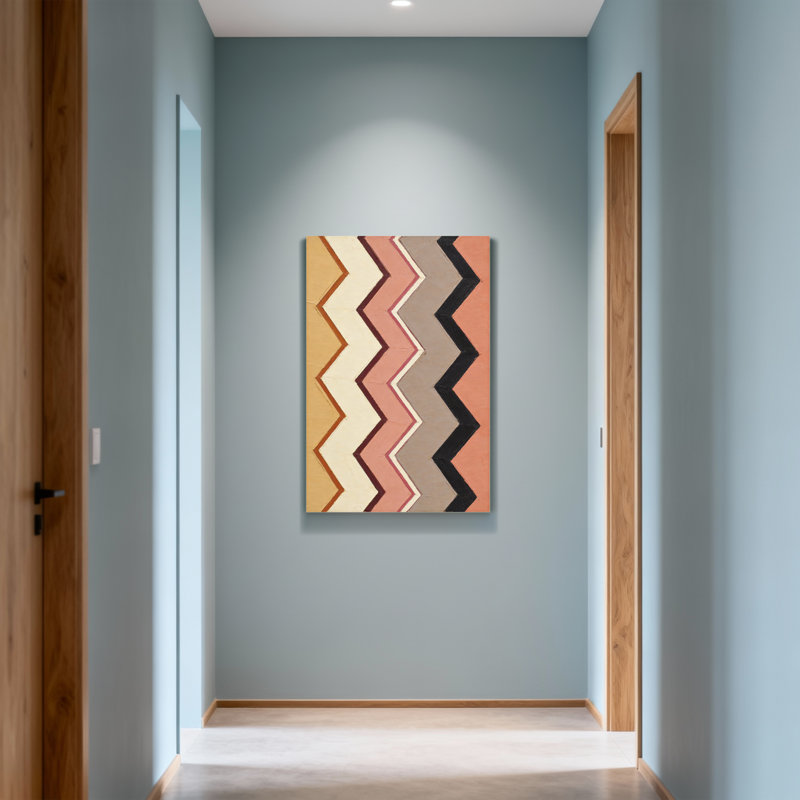 Abstract Chevron Pattern With Warm Earth Tones