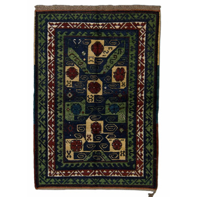 Kazak Hand Woven Wool Area Rug