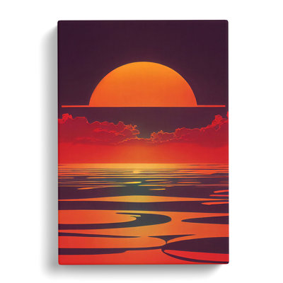 Artsy Sunset View - Wrapped Canvas Print