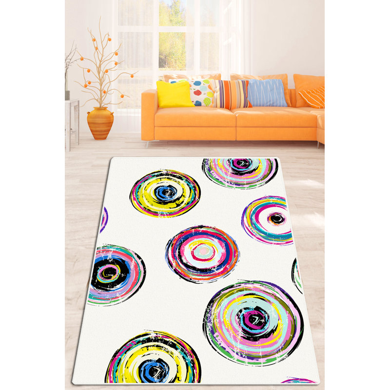 Premium Hall Carpet (4.9 x 6.6 ft), 100% Polyester, 0.2 in Pile Height | Antibacterial, Non-Slip Underside | Machine Washable, Durable & Easy Care, Perfect for Living Room or Entryway Decor