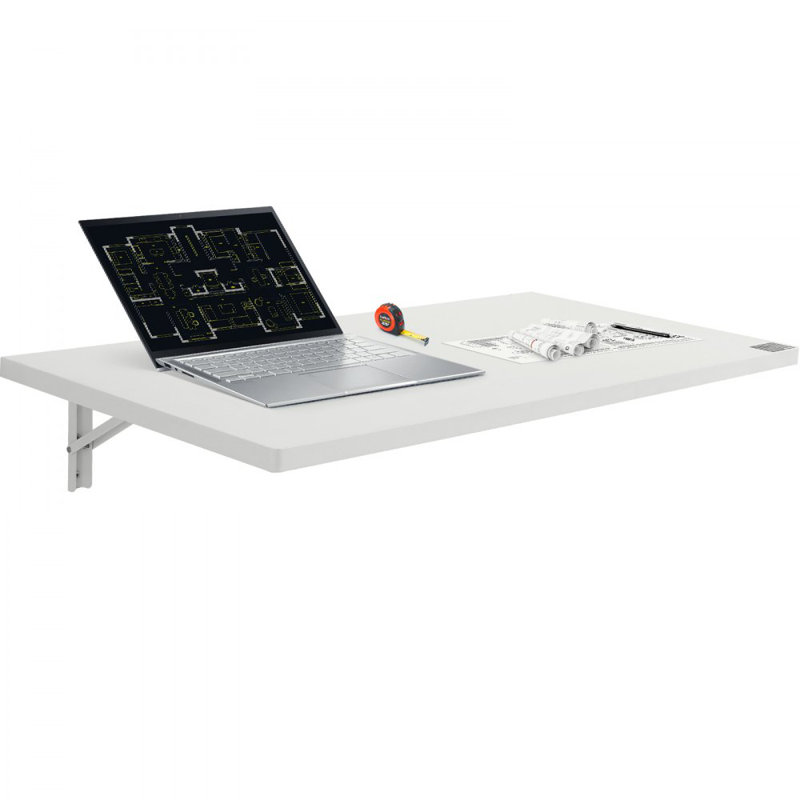 Table murale pliante et rabattable, H 7,28 po x l 39,37 po x P 19,69 po