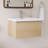 24'' Wall Mounted Single Bathroom Vanity With Glossy White Solid Surface Basin-1990367726
