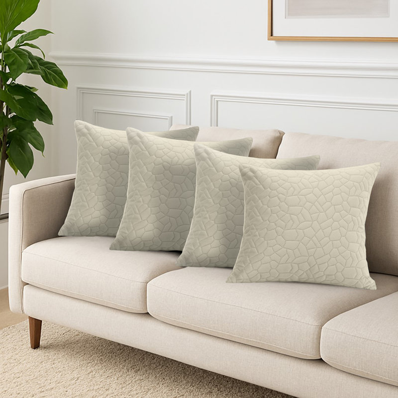 Square Cushion, Beige