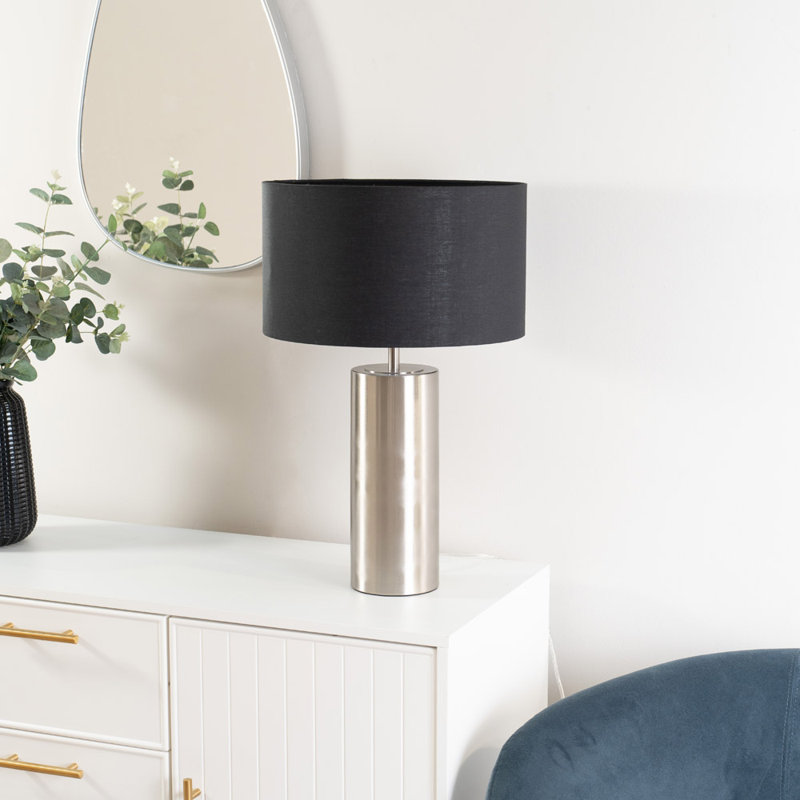 Amtul Metal Table Lamp, Black, Gold