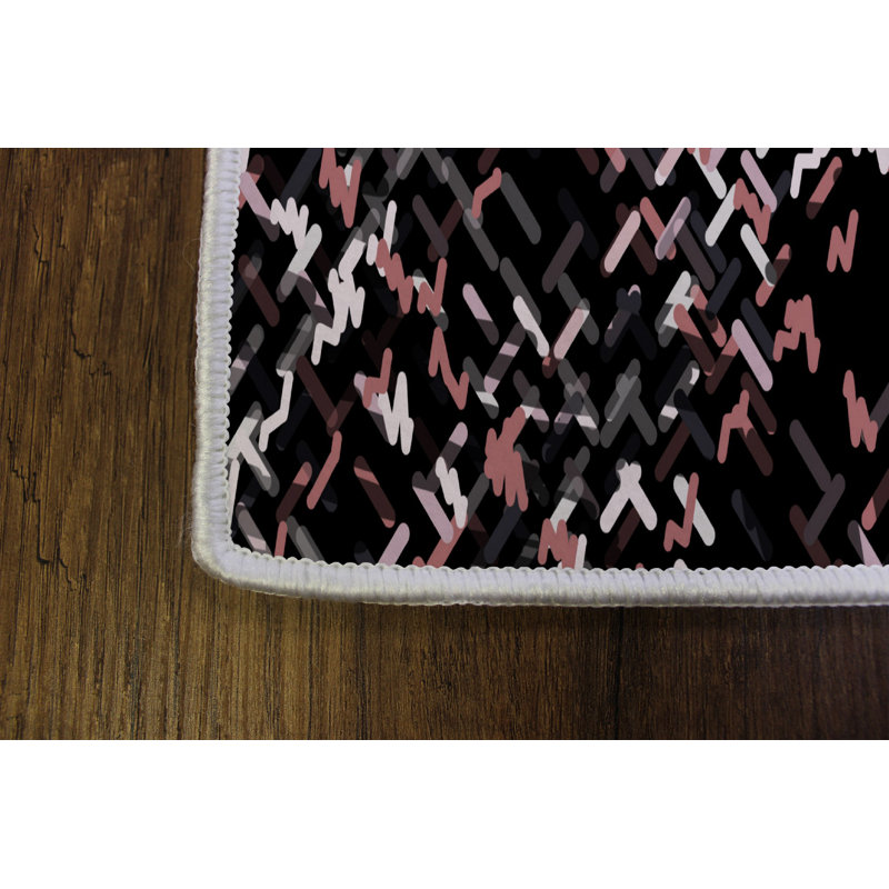 Tapis d'entrée de qualité supérieure (3,3 x 6,6 pi), 100% polyester, hauteur des poils de 0,4 po | Pois antibactérien antidérapant en PVC | Lavable à la machine, impression numérique 3D | Idéal pour le salon, la chambre à coucher et le vestibule