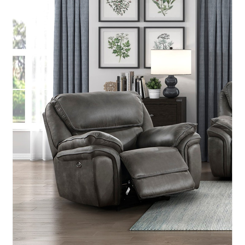 Ensemble de canapé moderne inclinable électrique, Gris